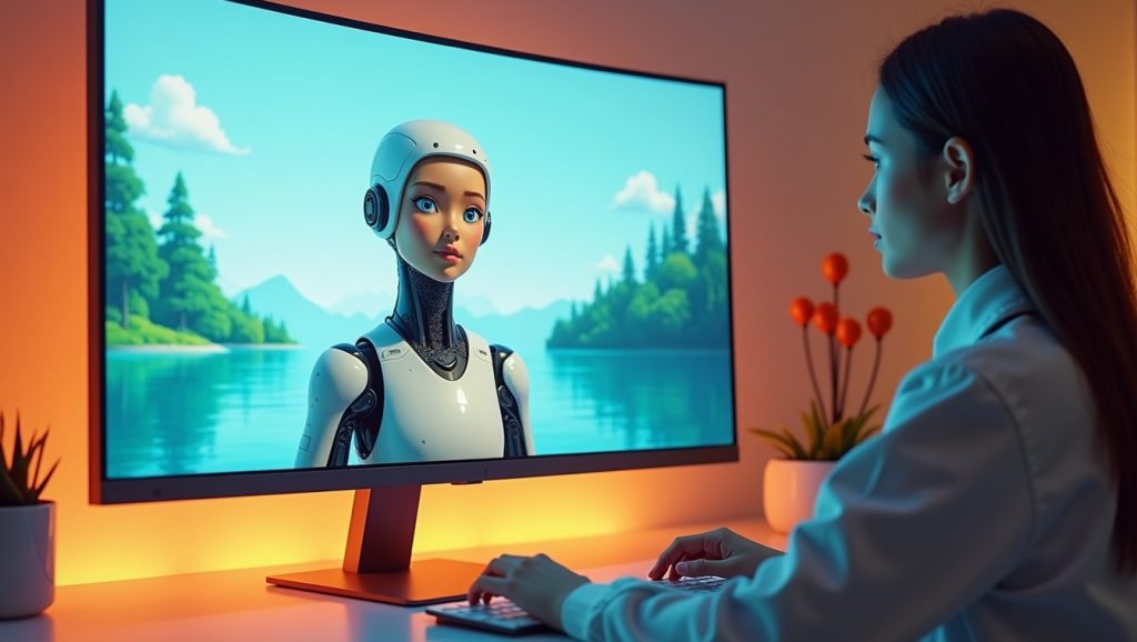 AI chatbot assisting a customer with instant support online